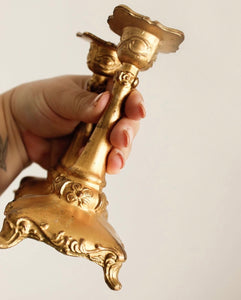 Antique Art Nouveau Candleholder Pair