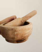 Load image into Gallery viewer, Vintage Wooden Mortar &amp; Pestle
