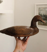 Load image into Gallery viewer, Vintage Carved Wood Duck Decoy
