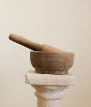 Load image into Gallery viewer, Vintage Wooden Mortar &amp; Pestle
