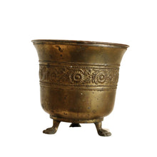 Load image into Gallery viewer, Brass Sunflower Footed Planter
