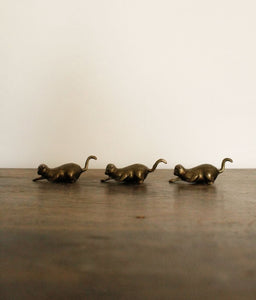 Solid Brass Cat Paperweights