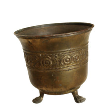 Load image into Gallery viewer, Brass Sunflower Footed Planter
