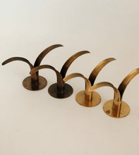 Load image into Gallery viewer, Vintage Solid Brass Sweden Lily Candleholders

