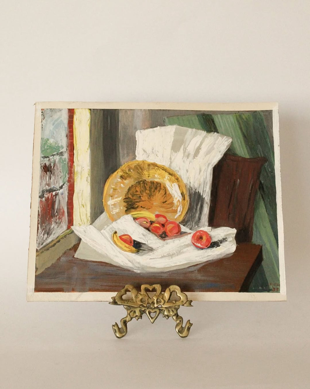 Signed Still Life on Easel