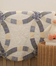 Load image into Gallery viewer, Vintage Blue &amp; Yellow Quilt
