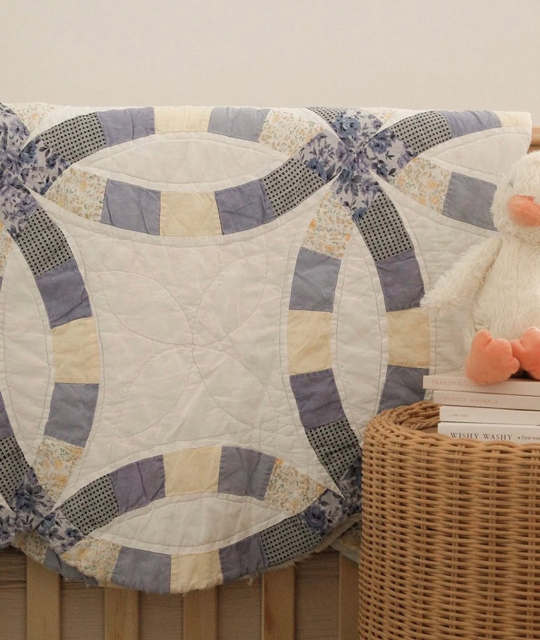 Vintage Blue & Yellow Quilt