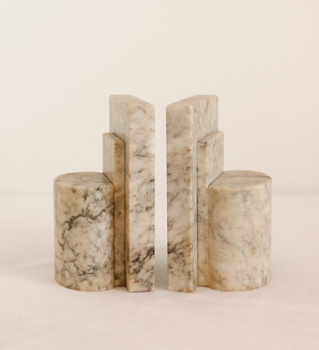 Vintage Alabaster Bookends