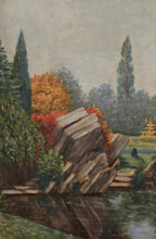 Load image into Gallery viewer, Antique French Impressionist Oil Painting on Canvas

