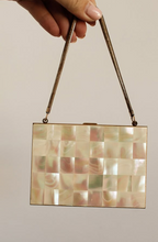 Load image into Gallery viewer, Vintage Mother of Pearl and Brass Evening Bag
