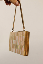 Load image into Gallery viewer, Vintage Mother of Pearl and Brass Evening Bag
